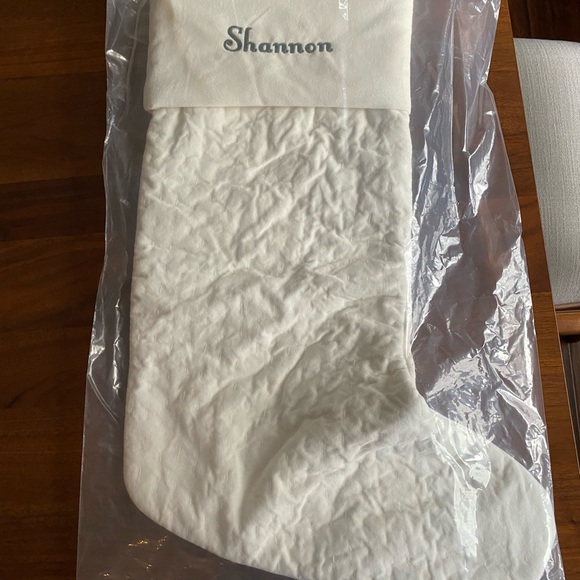 Pottery Barn Large stocking with Shannon embroidered - Picture 2 of 3